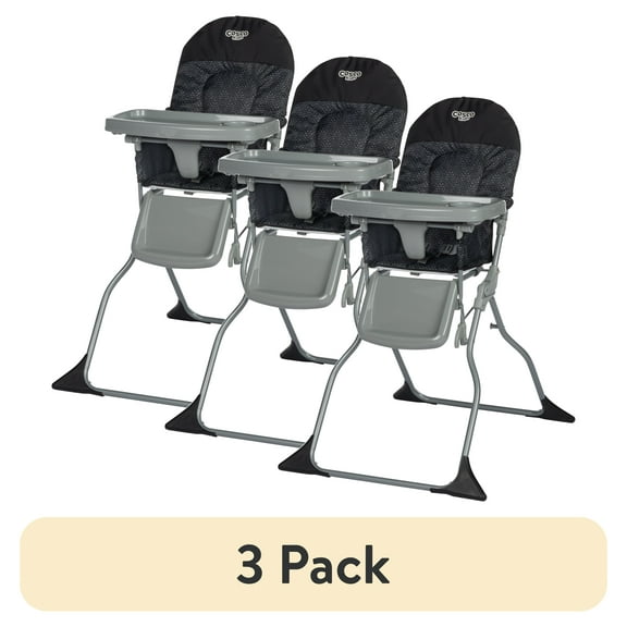 (3 pack) Cosco Kids Simple Fold High Chair, Black