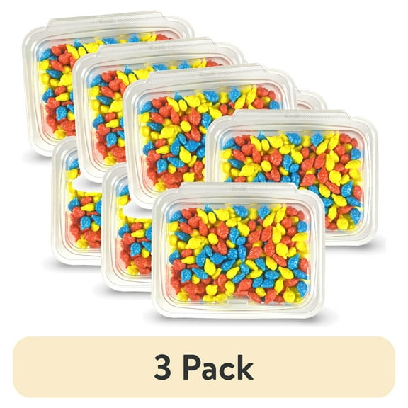 (3 pack) Cotton Candy Bite Size Candies Nuggets: Blue Raspberry, Cherry, & Lemon | 3 Pound