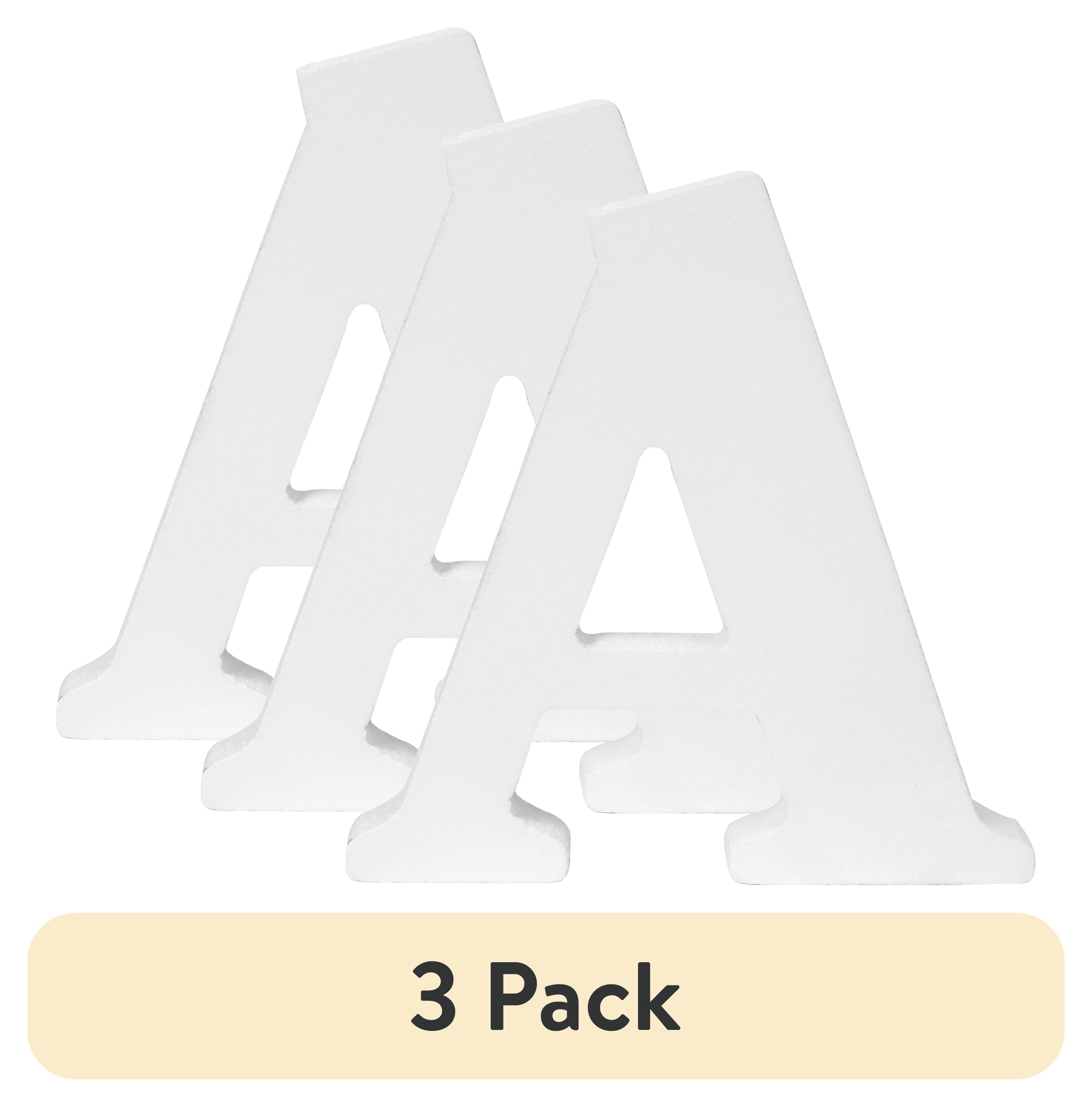 (3 pack) Cousin DIY 3" White Wood Letter - "A"
