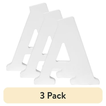 (3 pack) Cousin DIY 3" White Wood Letter - "A"