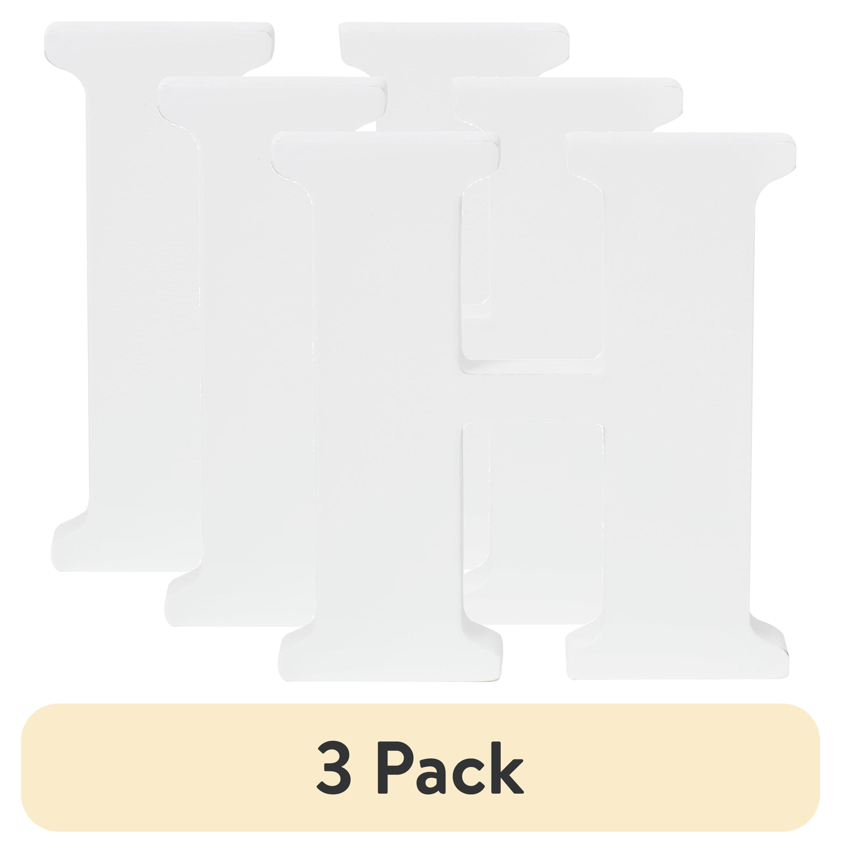 (3 pack) Cousin DIY 3" White Wood Letter H