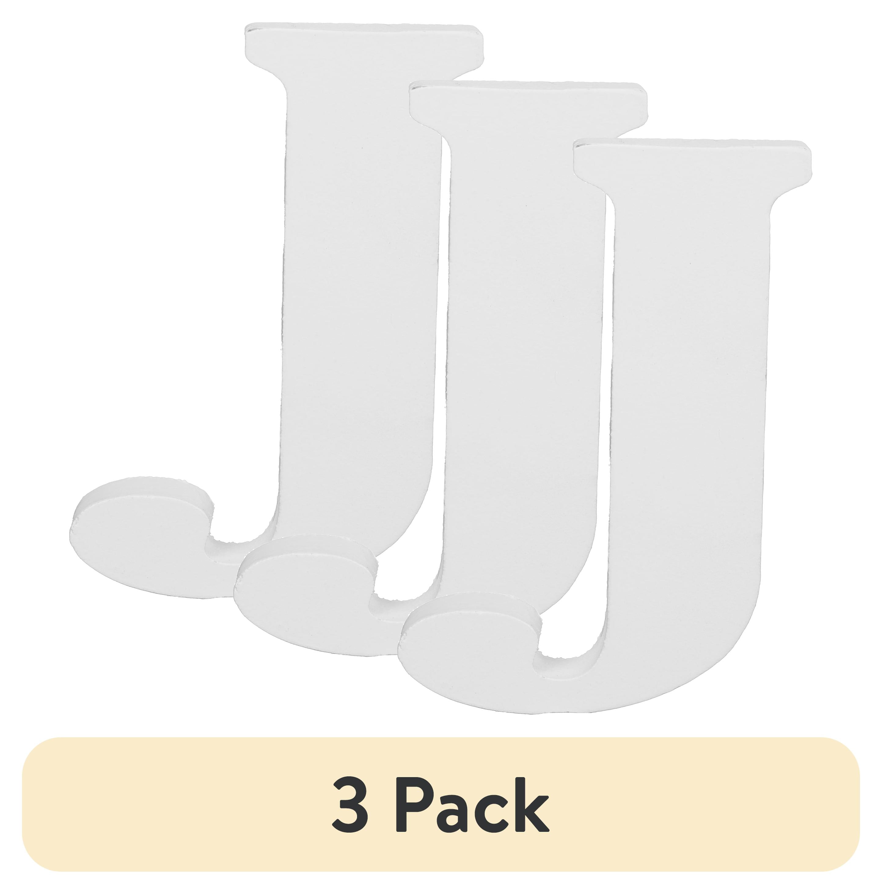 (3 pack) Cousin DIY 3" White Wood Letter J