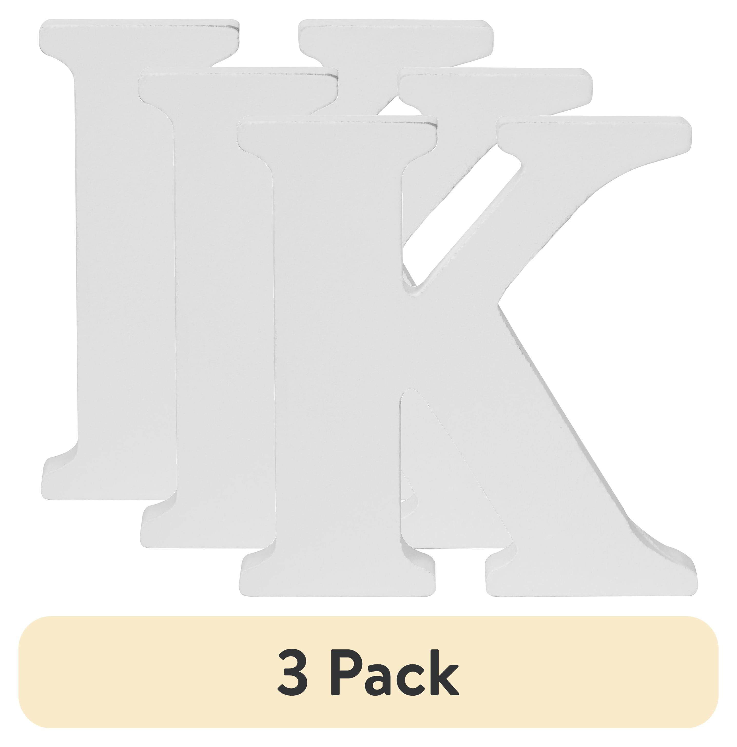 (3 pack) Cousin DIY 3" White Wood Letter K