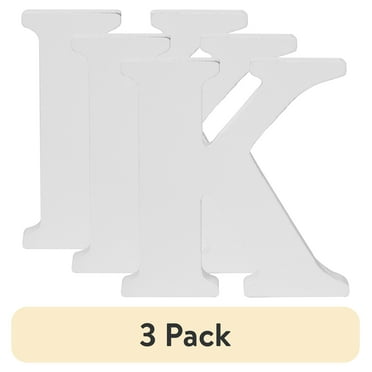 (3 pack) Cousin DIY 3" White Wood Letter K