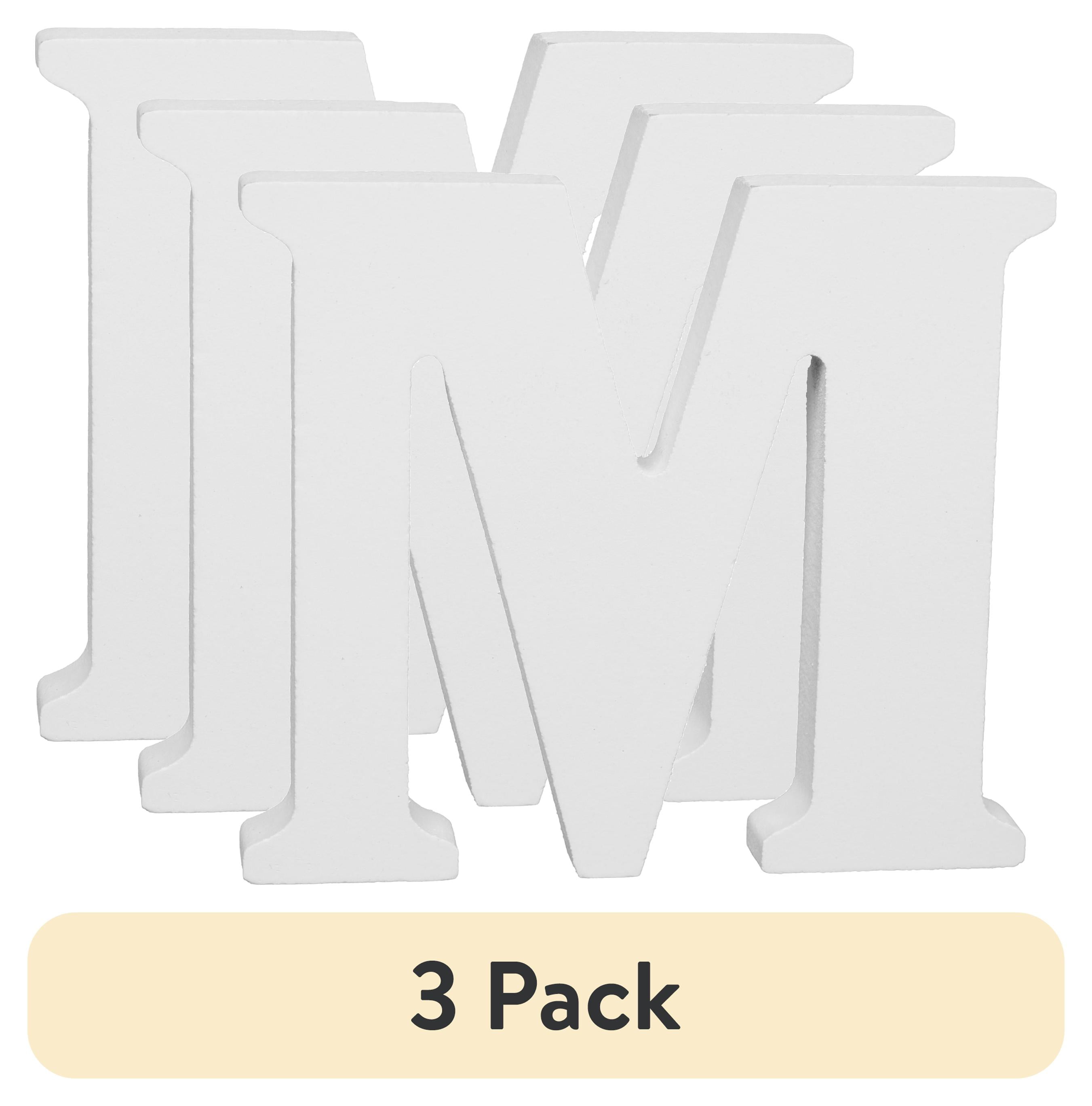 (3 pack) Cousin DIY 3" White Wood Letter M