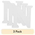 thumbnail image 1 of (3 pack) Cousin DIY 3" White Wood Letter N, 1 of 9