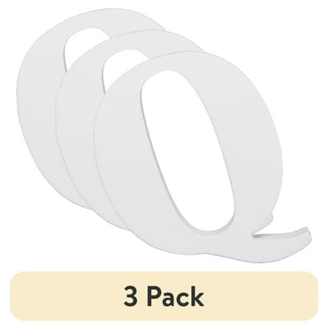 (3 pack) Cousin DIY 3" White Wood Letter Q