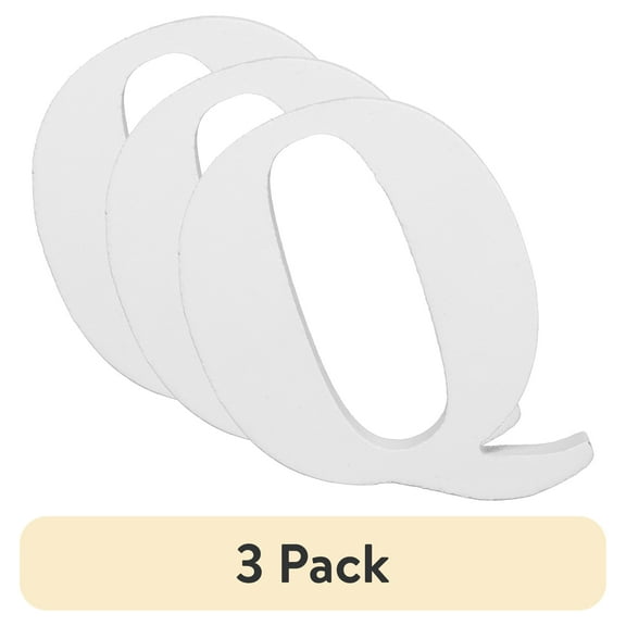 (3 pack) Cousin DIY 3" White Wood Letter Q