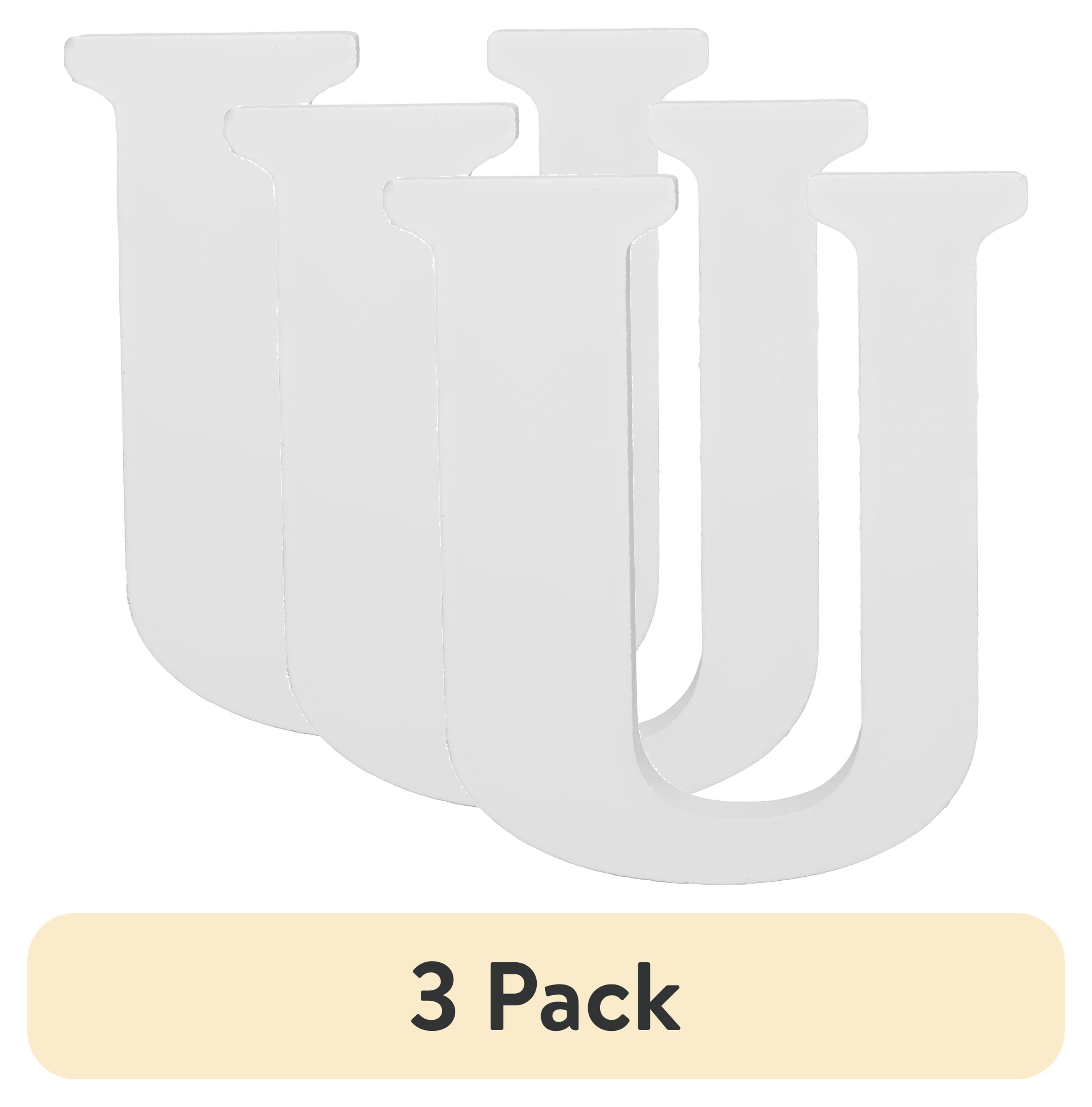 (3 pack) Cousin DIY 3" White Wood Letter U