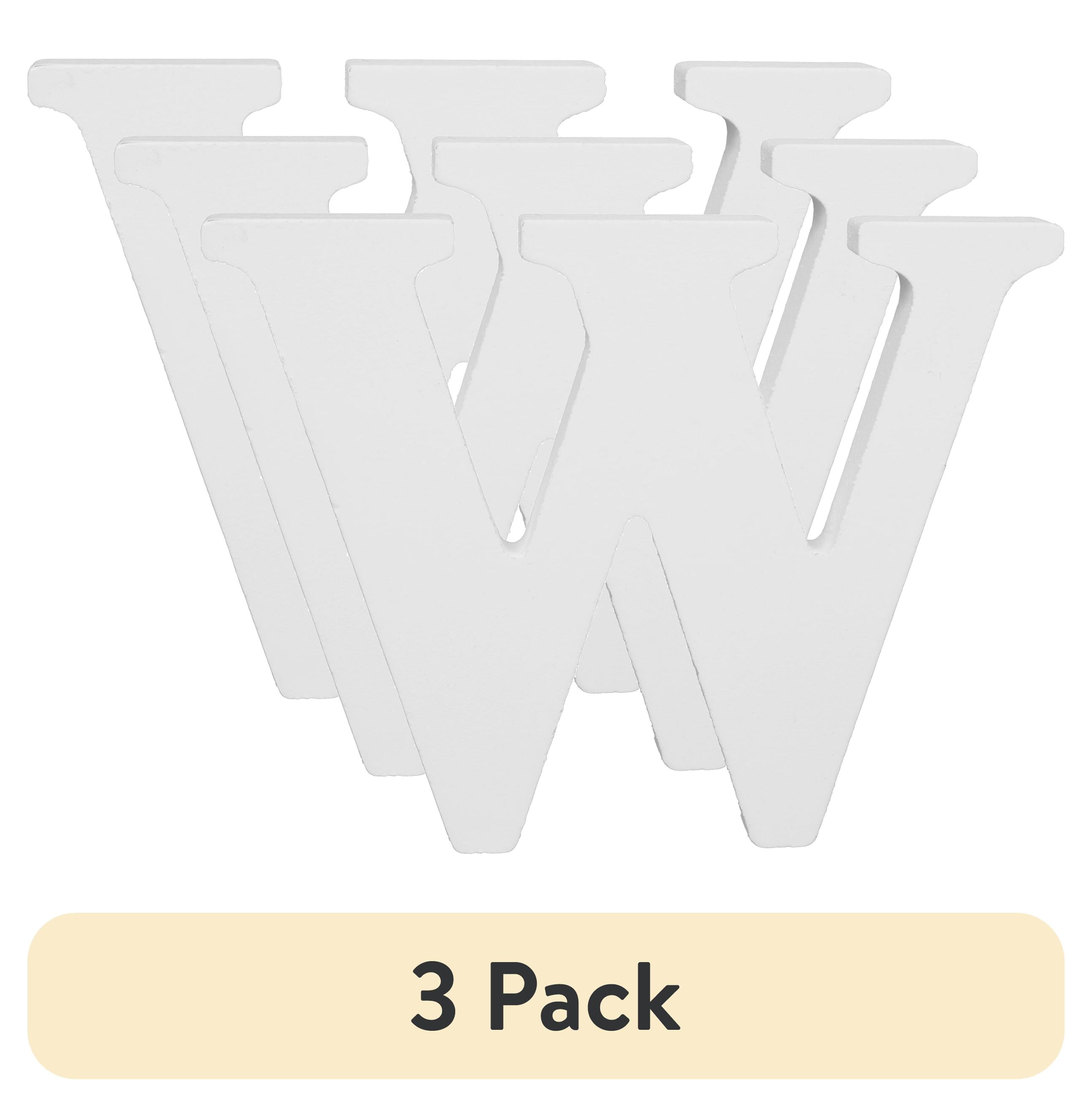 (3 pack) Cousin DIY 3" White Wood Letter W