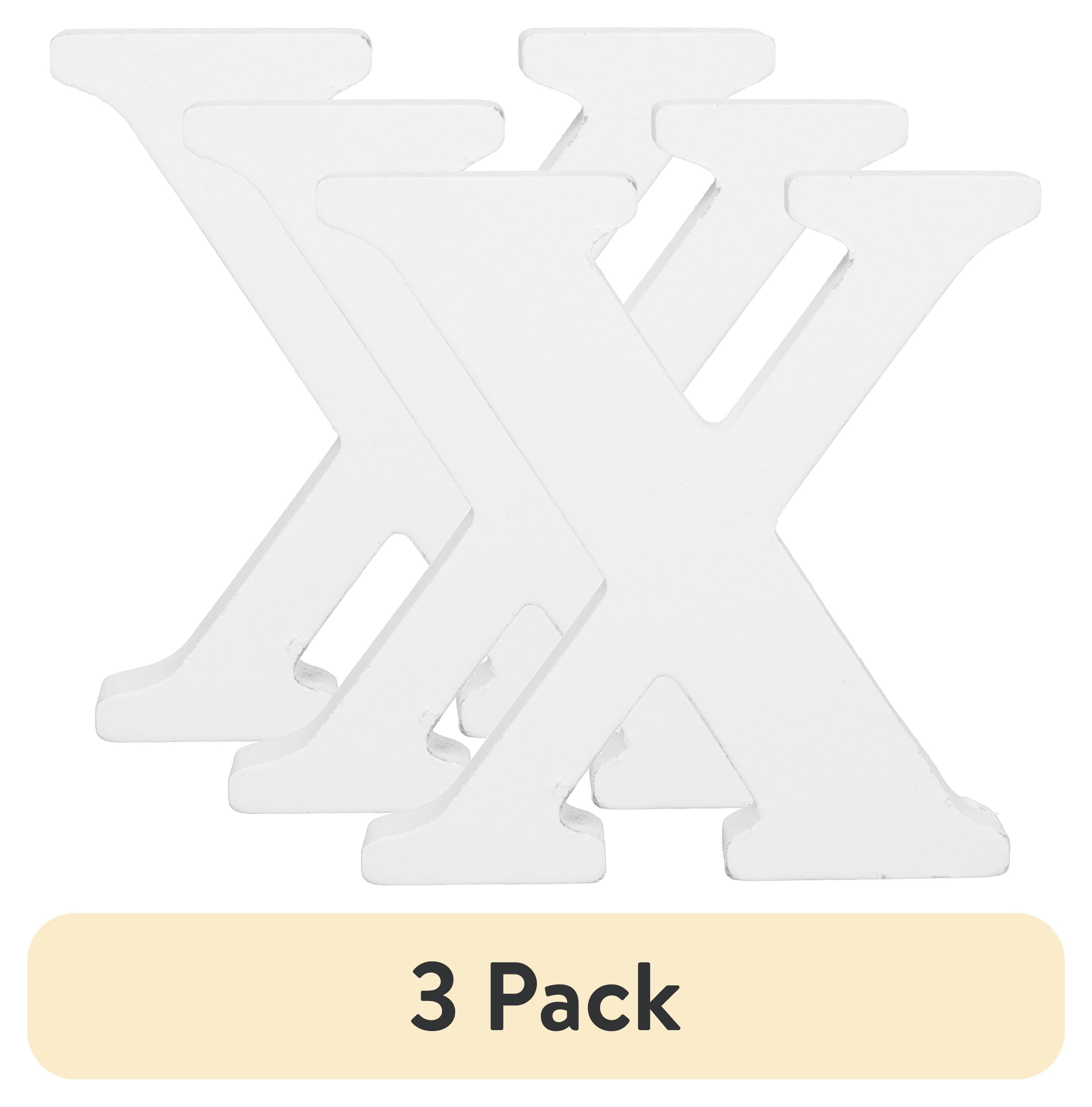 (3 pack) Cousin DIY 3" White Wood Letter X
