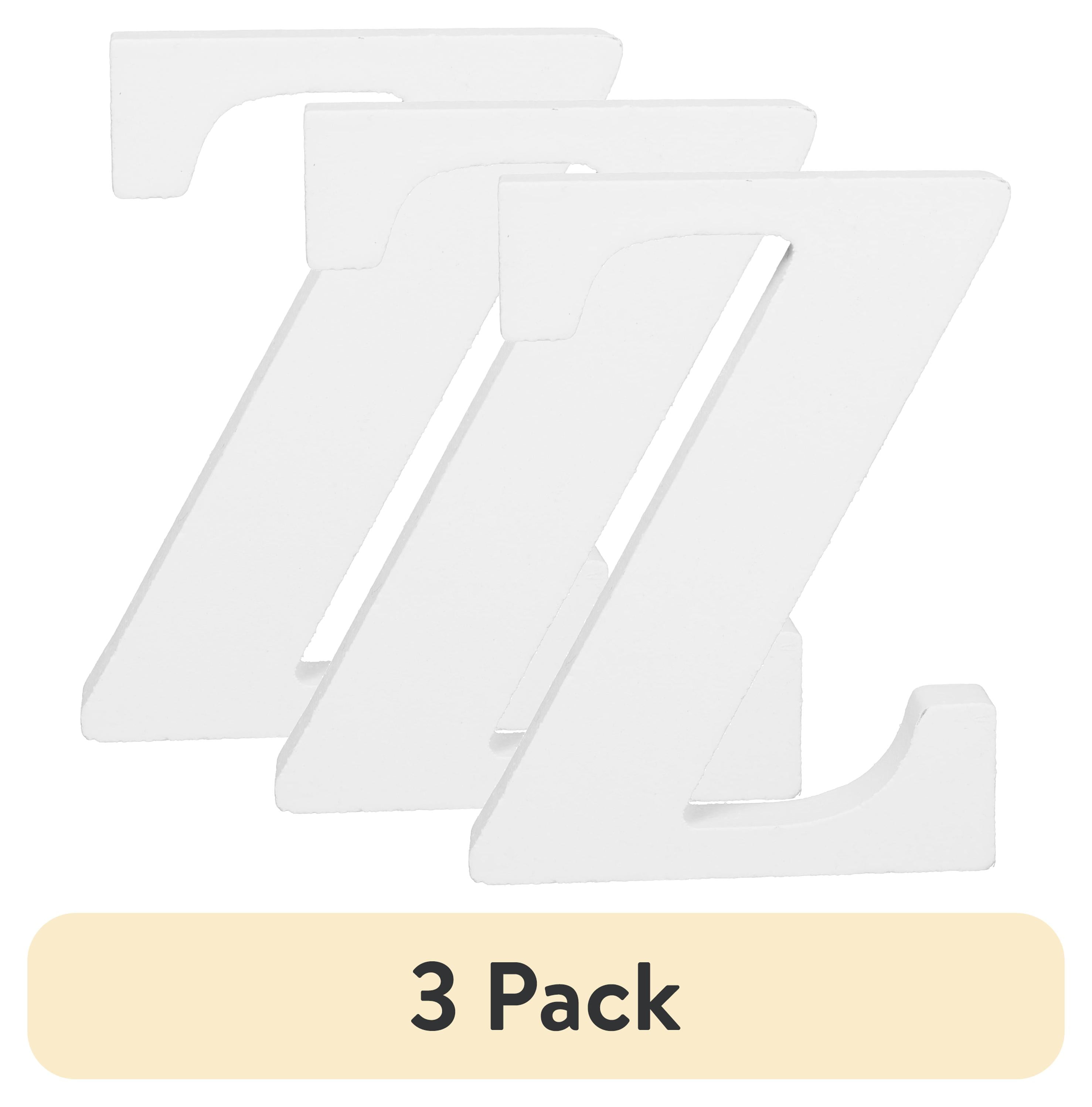 (3 pack) Cousin DIY 3" White Wood Letter Z