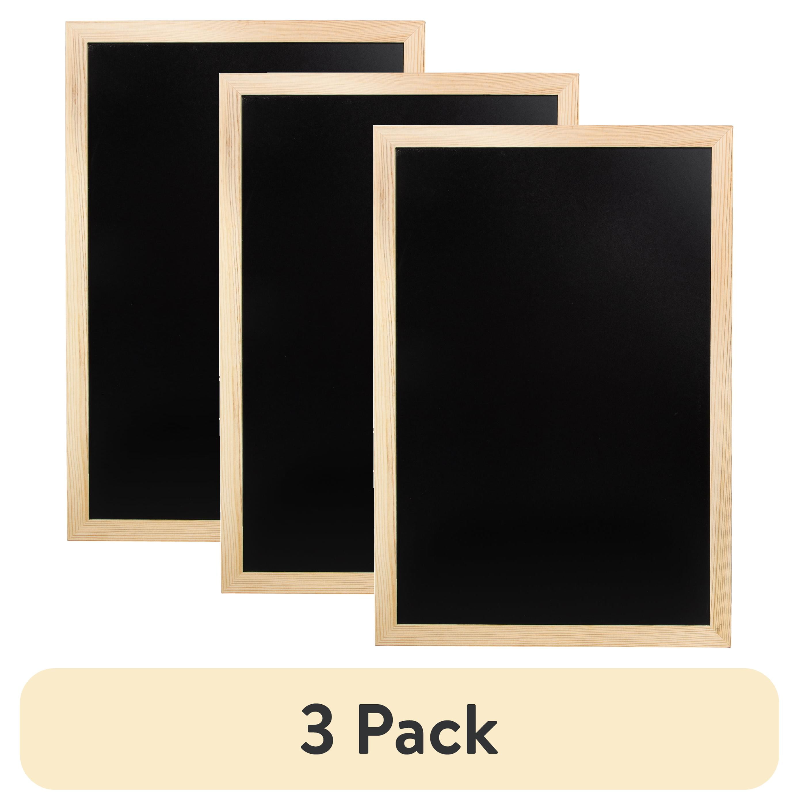 (3 pack) CousinDIY 19 x 13 Inch Black Chalkboard with Unfinished Wood Frame