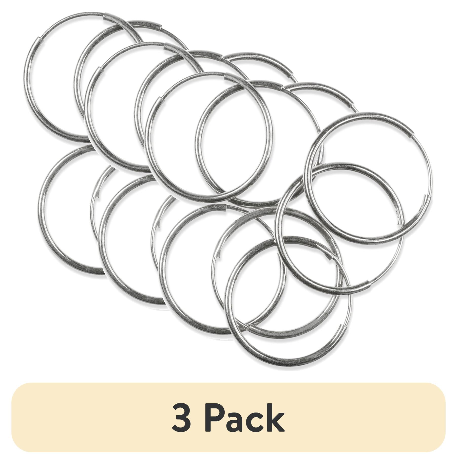(3 pack) Cousin DIY Metal Earring Hoops, 12 Piece, Silver, Adult, AJM6123306