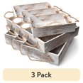 thumbnail image 1 of (3 pack) Cousin DIY Rustic Wooden White Wash Rectangular Nested Tray Set, 3 Pieces in Multiple Sizes, 1 of 6