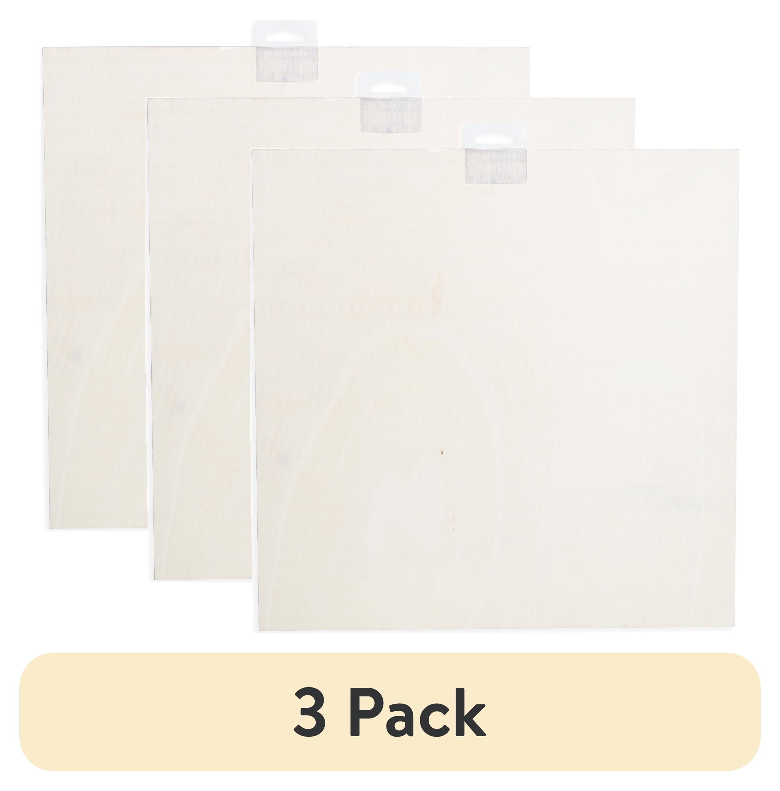 (3 pack) Cousin DIY Unpainted Square Wood Panel, 12" X 12" x .75"