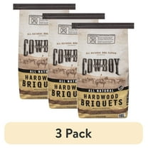 (3 pack) Cowboy Brand 14 Pound Long Lasting Hardwood Charcoal Briquets