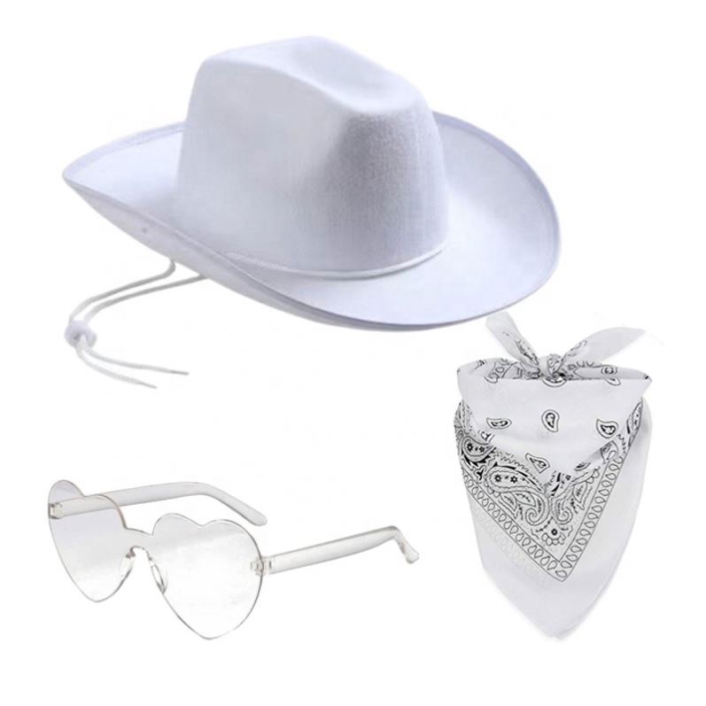3 pack Cowgirl Hat or Cowboy Hat And Bandana Heart  display picture 1