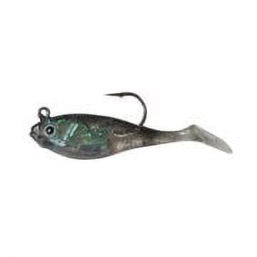(3 pack) Crème 3" Spoiler Shad Swim Bait Lure, Black Back