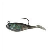 (3 pack) Crème 3" Spoiler Shad Swim Bait Lure, Black Back