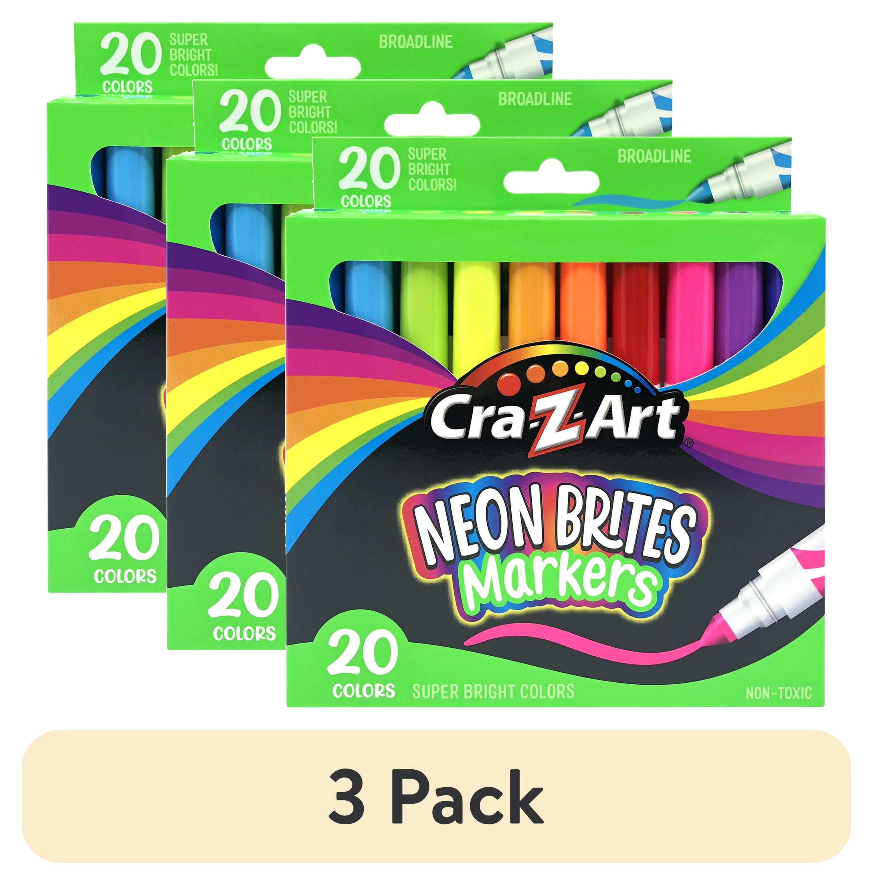 Cra-Z-Art 20 Count Neon Broad Line Marker, Multicolor - Walmart.com