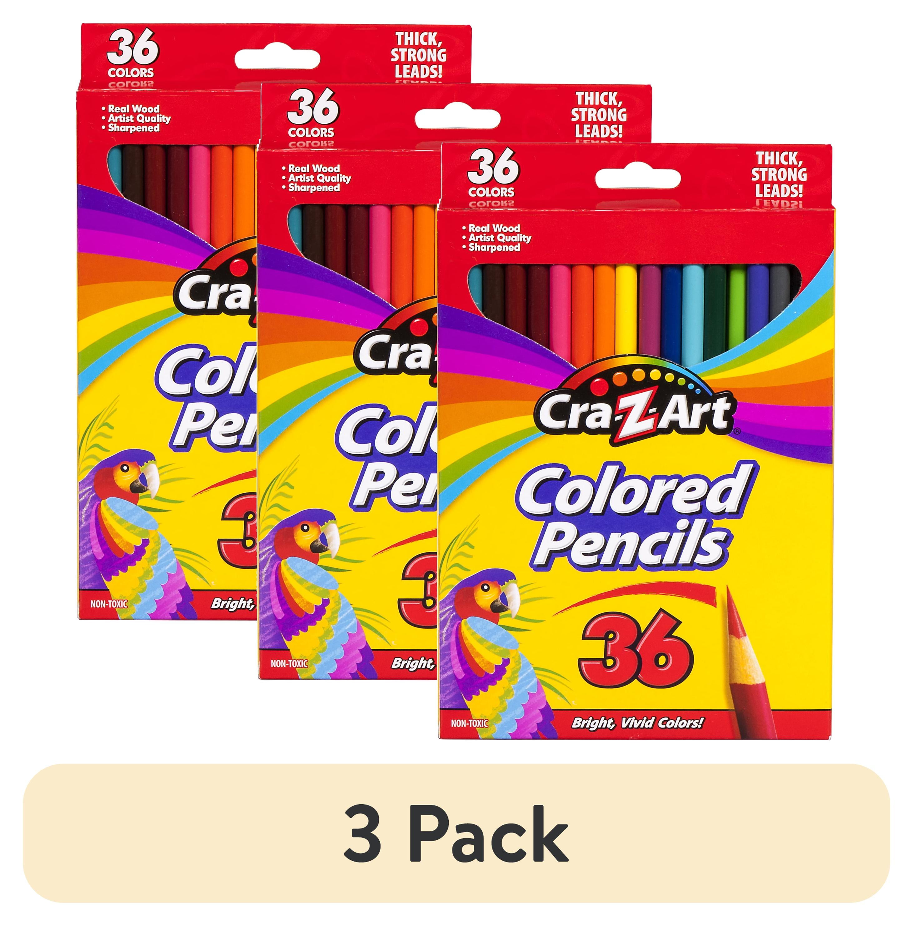3 pack) Cra-Z-Art Pre-Sharpened Colored Pencils, 36 Assorted