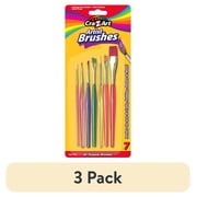 (3 pack) Cra-Z-Art All Purpose Multicolor Artist Paint Brushes, 7 Count