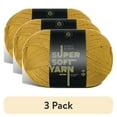 thumbnail image 1 of (3 pack) Craftbud Acrylic Yarn For Crocheting And Knitting, (370 Yards) Worsted Medium #4 Crochet Yarn For Beginners, Mustard, 1 of 2