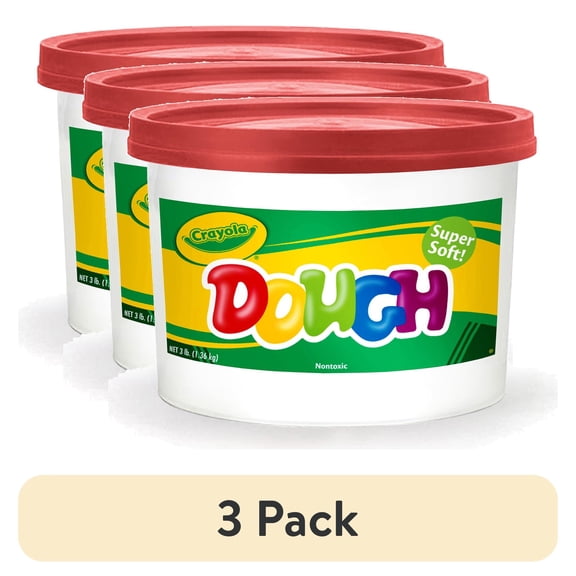 (3 pack) Crayola Modeling Dough 3Lb, Red