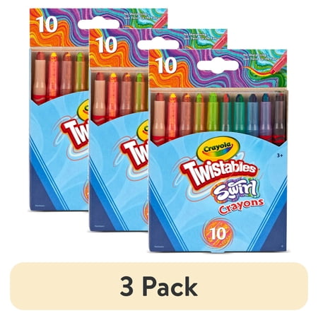 (3 pack) Crayola Swirl Mini Twistables Crayons, 10 Ct, Multicolor Crayons, Easter Basket Essentials, School Supplies, Classroom Supplies, Adaptive Art Tool, Gift for Kids, 3+ price history and forecast - Crayola 52-3440