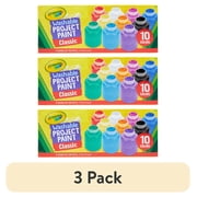 (3 pack) Crayola Washable Kids Paint Set, 10 Ct, Kids Arts & Crafts Supplies, Halloween Craft Set, Halloween Gifts for Kids