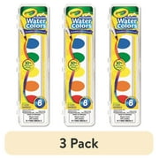 (3 pack) Crayola Washable Watercolor Set, 8-Colors, Back to School Supplies for Kids, Classroom Essentials for Teachers, 3+