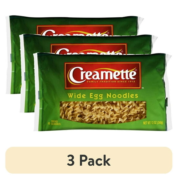 (3 pack) Creamette 12 oz Wide Egg Noodle Pasta
