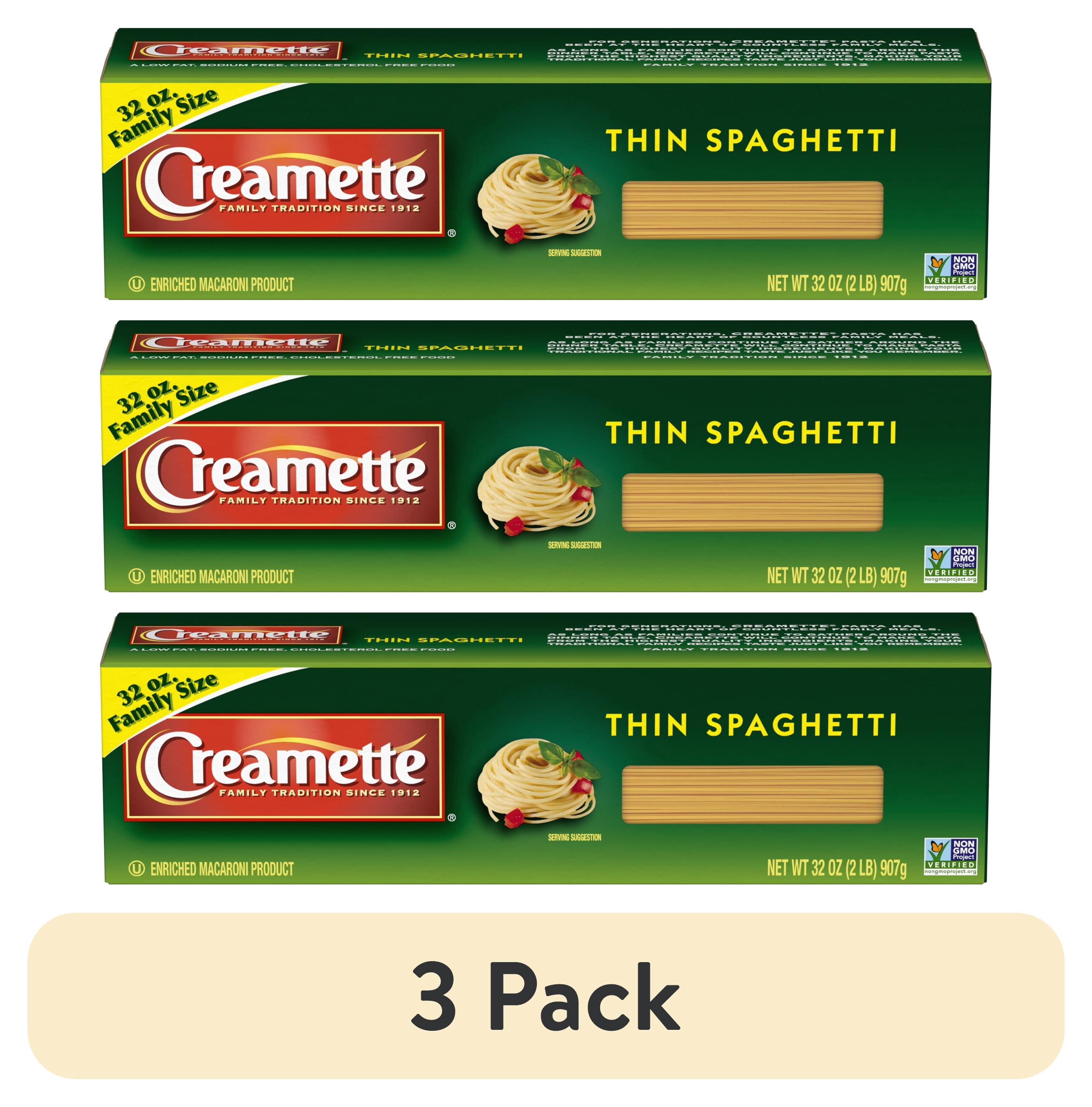 (3 pack) Creamette Thin Spaghetti, 32-Ounce Box