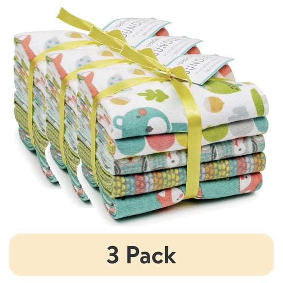 (3 pack) Create It 18"x21" Cotton Flannel Woodsie Pals Precut Sewing & Craft Fabric Bundle, Multicolor 5 Piece