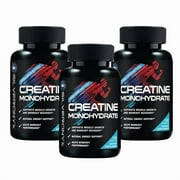 3 pack Creatine Monohydrate 3000mg Per Serving - 3X Strength Micronized Creatine Powder - Supports Lean Muscle, Strength, Energy, Endurance - All Natural Supplement, Non-GMO, Bottled in USA - 120 Capsules