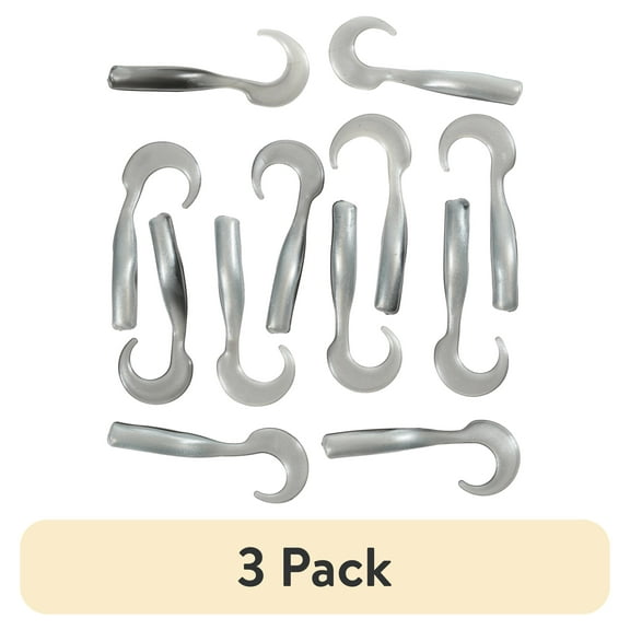 (3 pack) Creme 2" Curl Tail Shad Lure,Pearl Black , 12 Pack