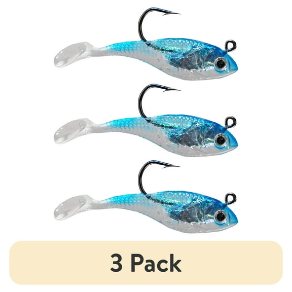 (3 pack) Creme 2" Spoiler Shad Swim Bait Lure, Blue Back