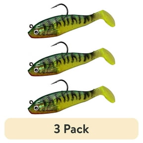 (3 pack) Creme 3" Spoiler Shad Swim Bait Lure, Fire Tiger