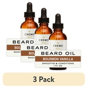 3 pack Cremo Beard Oil, Bourbon Vanilla Scent, 1 Fl Oz, Moisturizes & Softens Beards