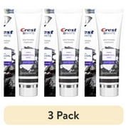 3 pack 3D White Whitening Therapy Charcoal Deep Clean Invigorating Mint Teeth Whitening Toothpaste, 4.6 oz