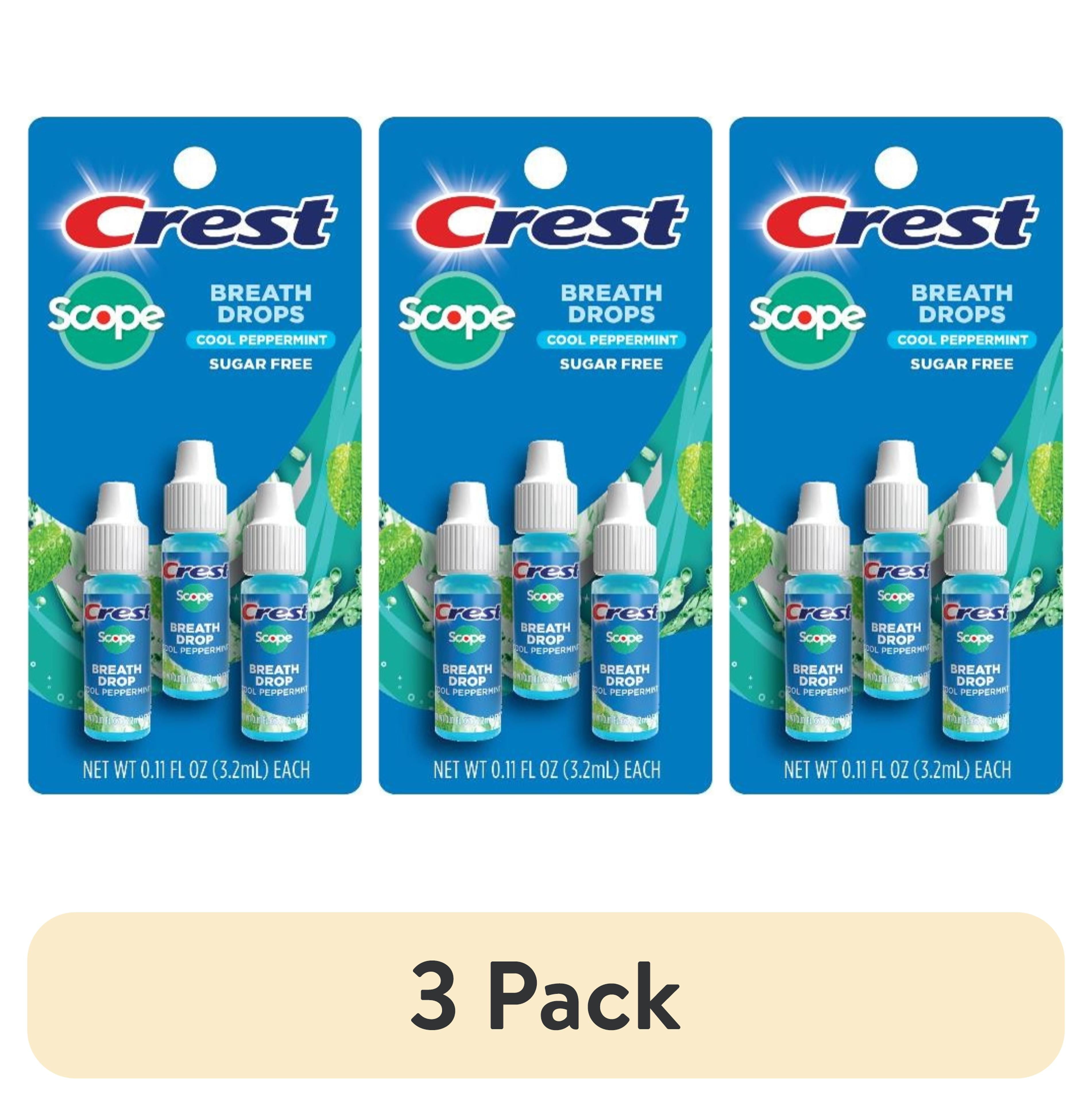 3 pack) Crest Scope Breath Drops 3 Pack Sugar-Free Breath