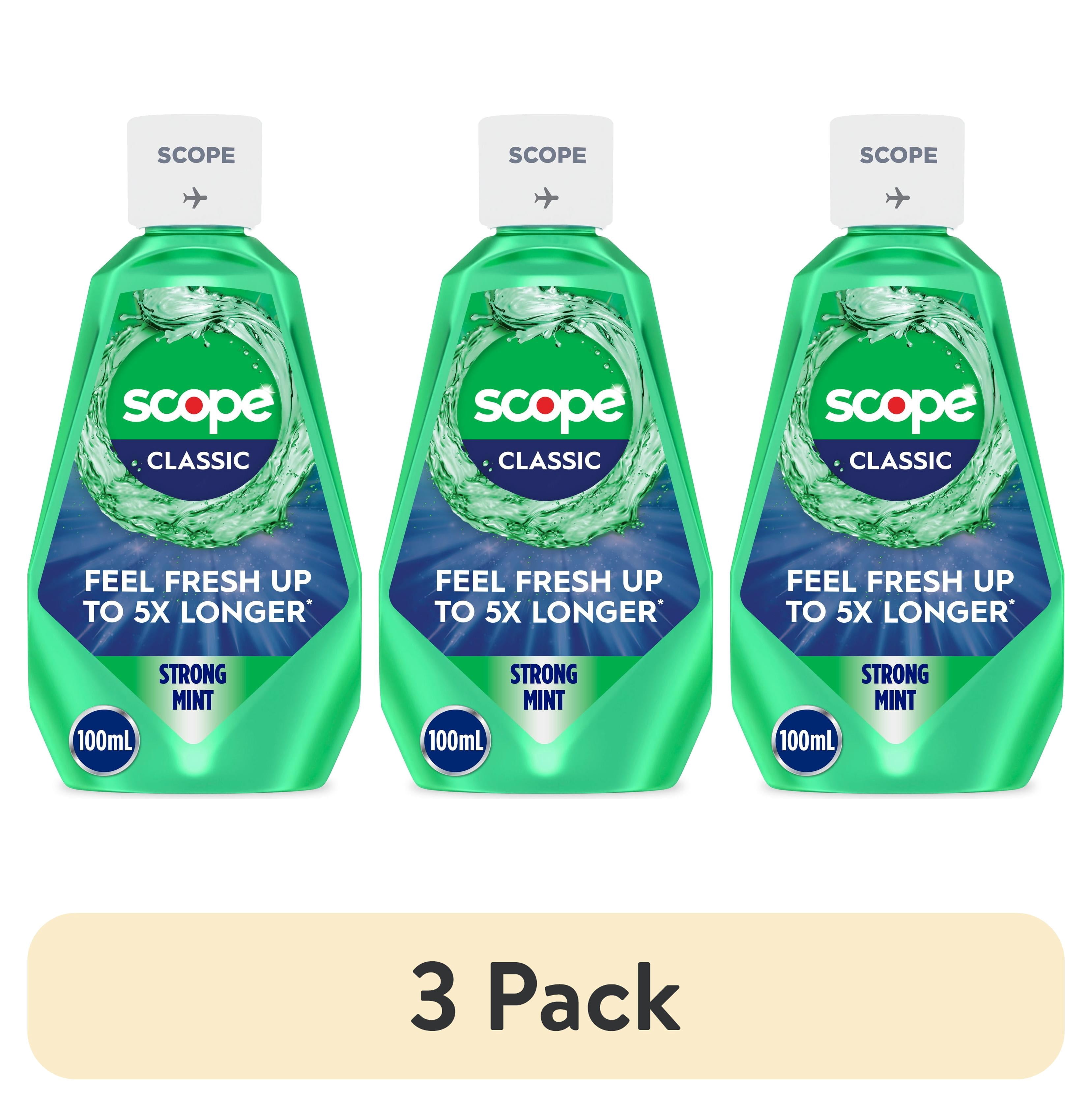 (3 pack) Scope Mouthwash, Outlast, Strong Mint, 100mL