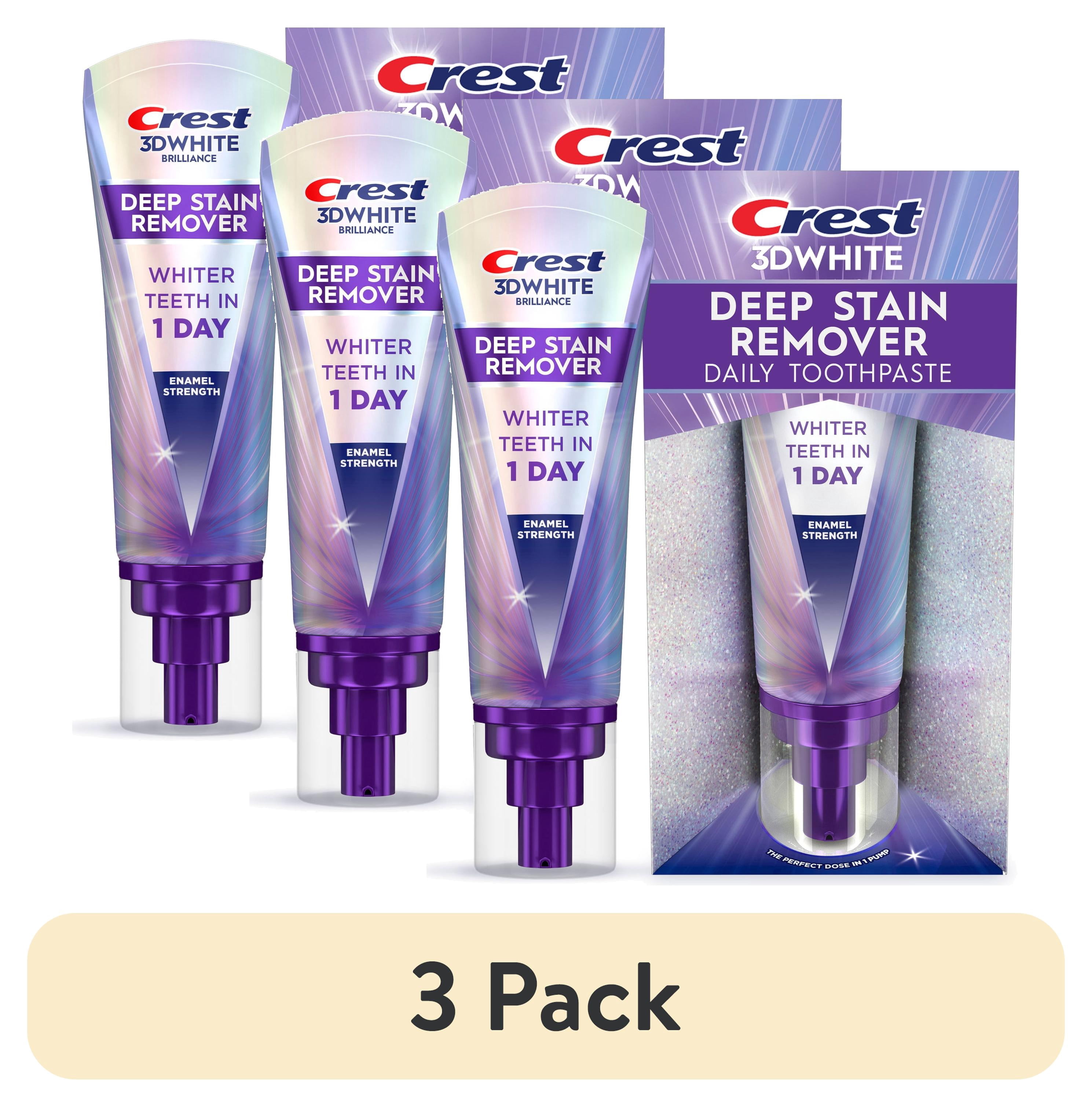 (3 pack) Crest Toothpaste 3DWhite Deep Stain Remover Enamel Strength - 3.1oz
