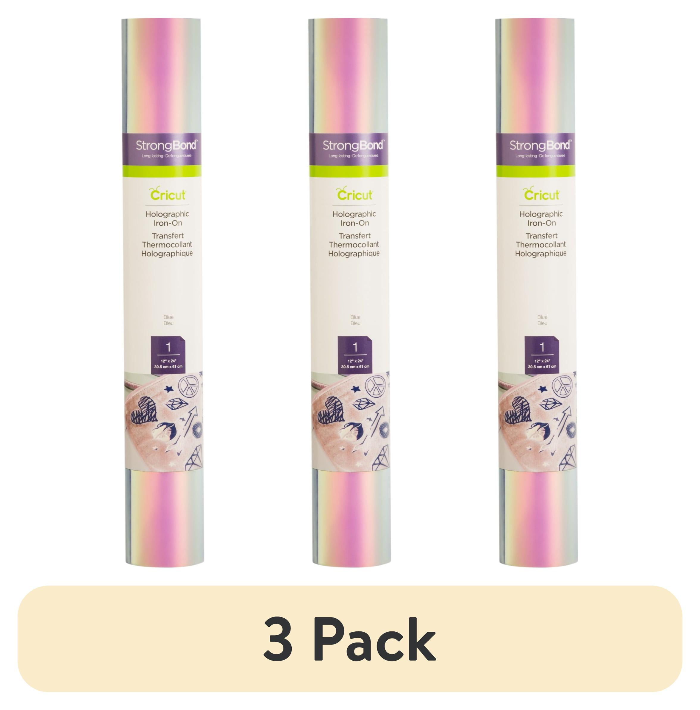 (3 pack) Cricut Holographic Iron-On Vinyl, 12" x 24"