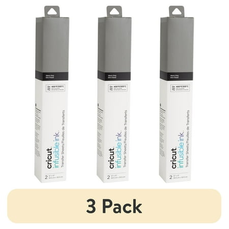 (3 pack) Cricut® Infusible Ink™ Sheets Solid (2), Warm Gray, 12" x 12"