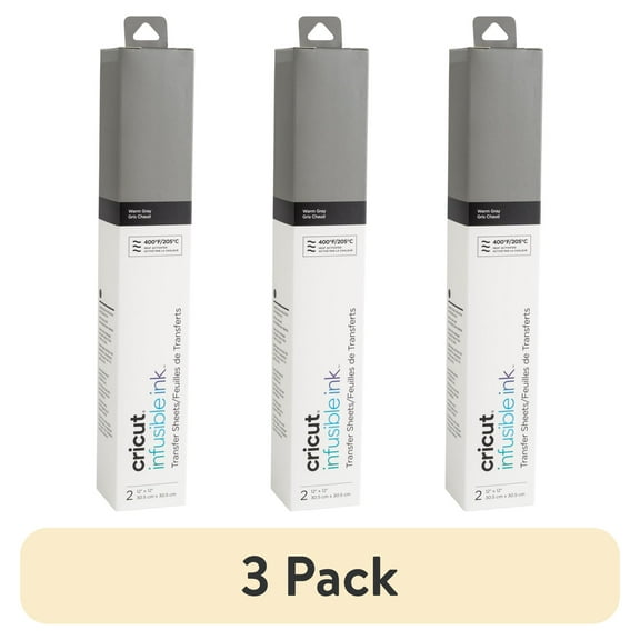 (3 pack) Cricut® Infusible Ink™ Sheets Solid (2), Warm Gray, 12" x 12"