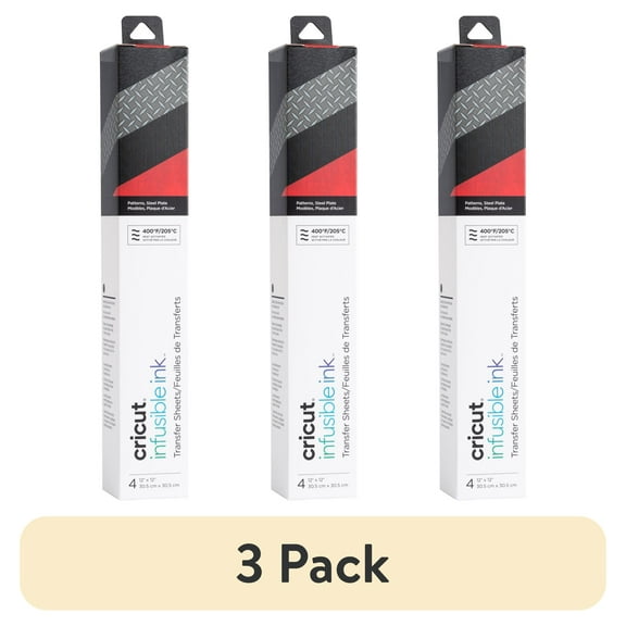 (3 pack) Cricut Infusible Ink Transfer Sheet Patterns, Steel Plate