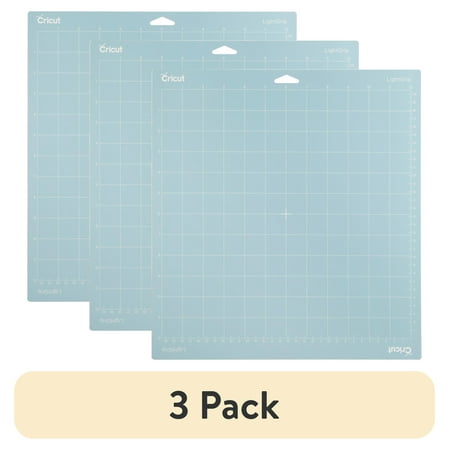 (3 pack) Cricut LightGrip Machine Mat, 12 in x 12 in, Blue