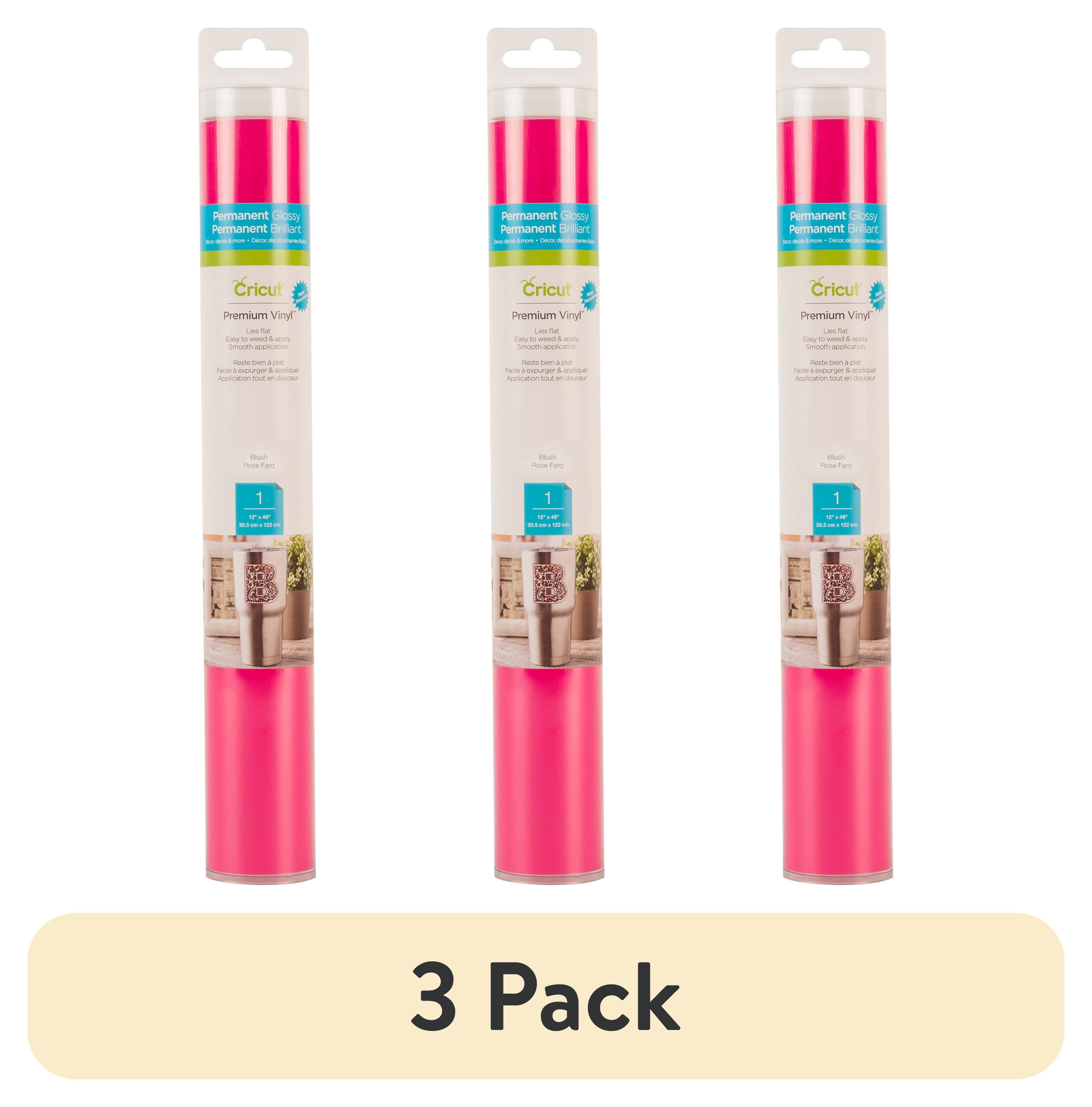 (3 pack) Cricut® Premium Vinyl – Permanent, Blush, 12" x 48"